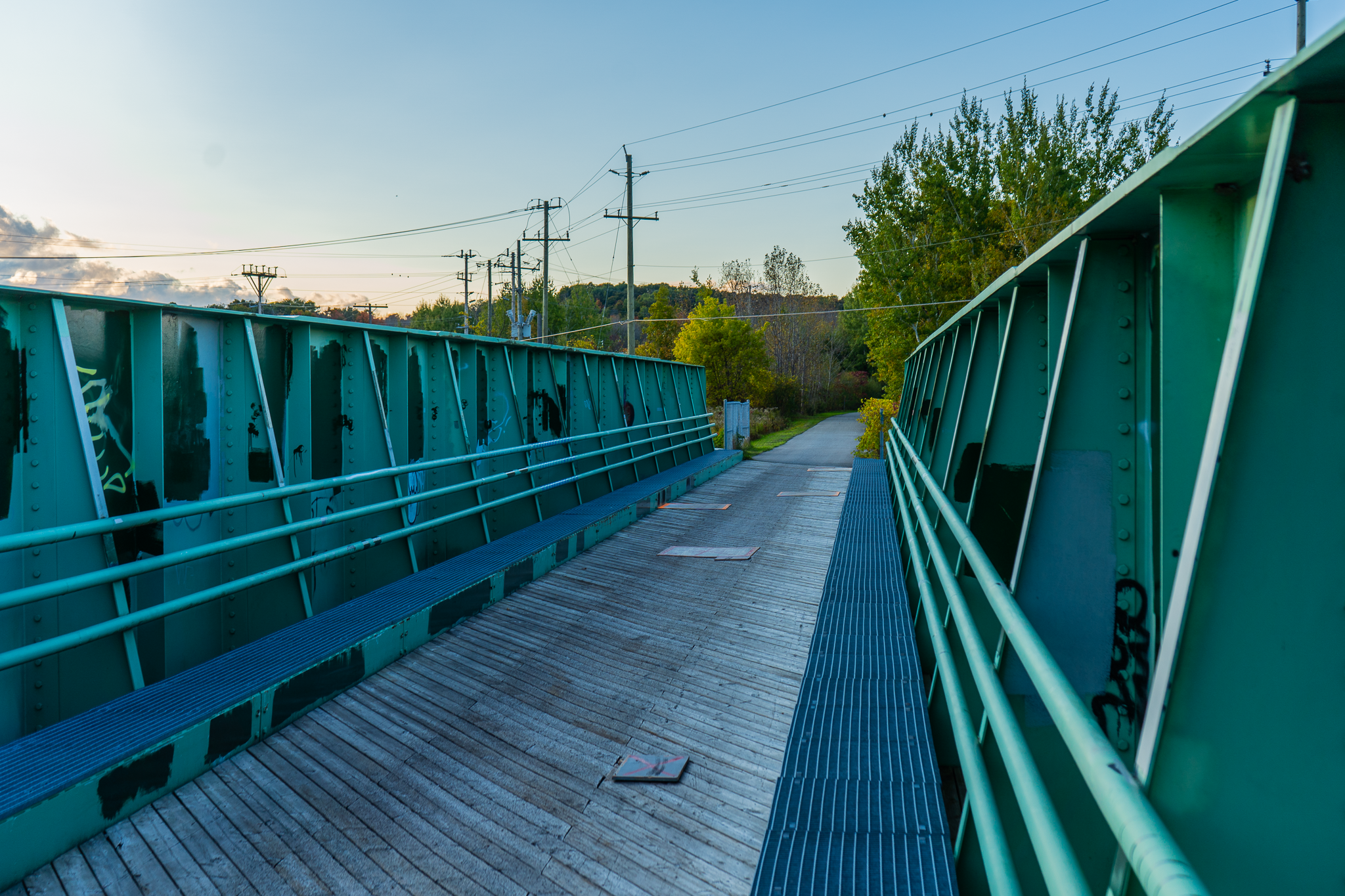 empty transcanada trail bridge