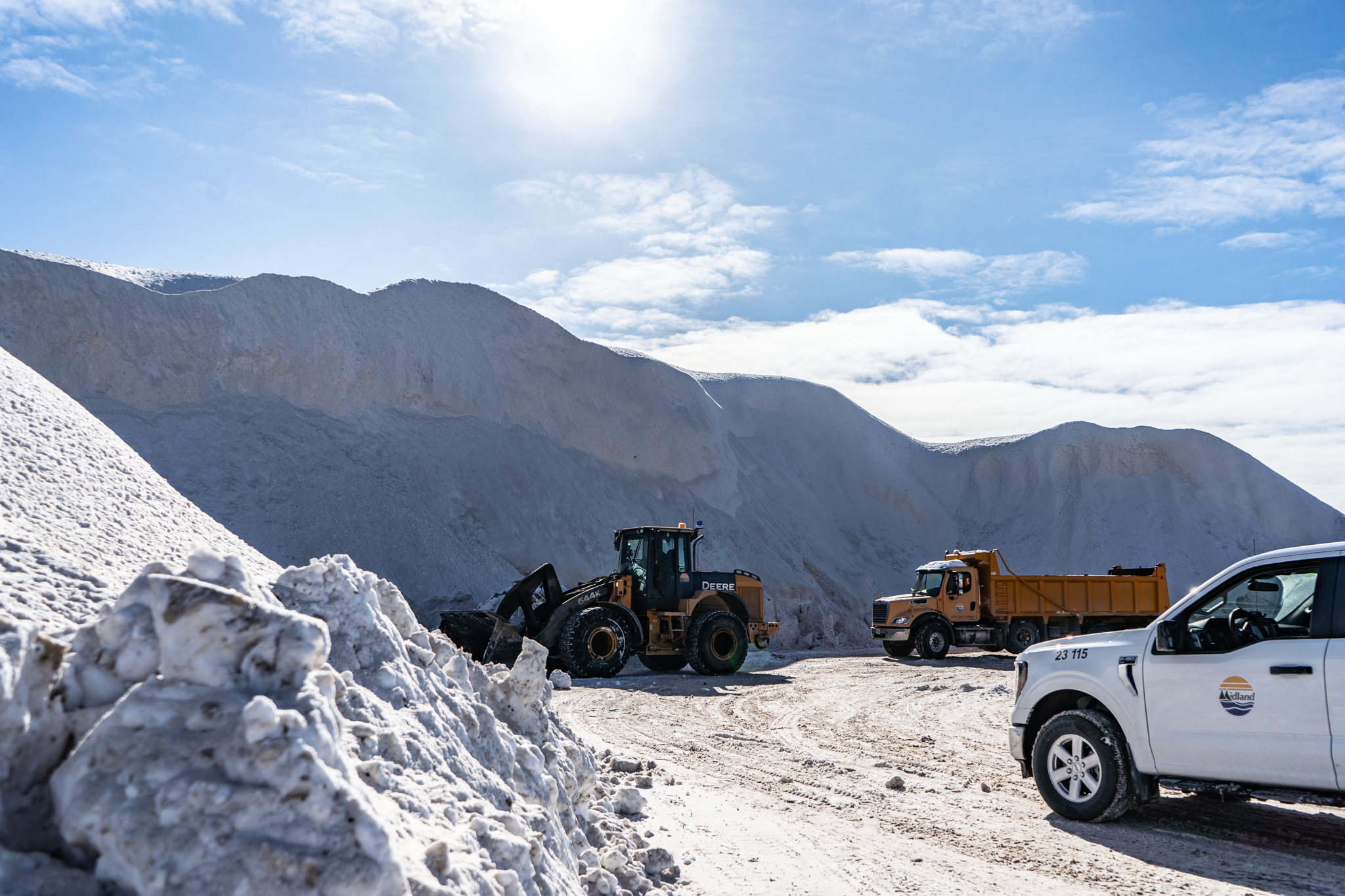 Snow pile at Midland Operations